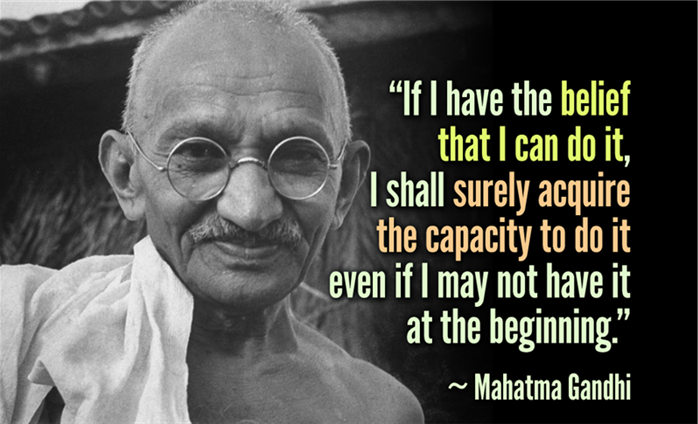Gandhi photo and quote